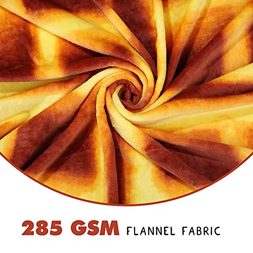 Casofu Waffles Blanket, Giant Flour Waffles Throw Blanket, Novelty Waffles Blanket For Your Family, Soft And Comfortable Flannel Waffles Blanket. (Brown And Yellow,60 Inches) #TOP1