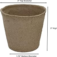 Vista 3 de Macetas de turba de vivero, macetas de inicio de semillas, tazas de inicio de semillas, macetas de germinación de semillas para vivero (40 piezas)