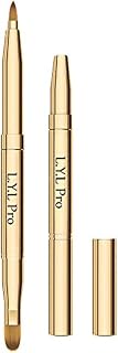 LYLPro Gold Double-Ended Retractable Lip Brush - Portable Travel Makeup Tool for Precise Lipstick & Gloss Application