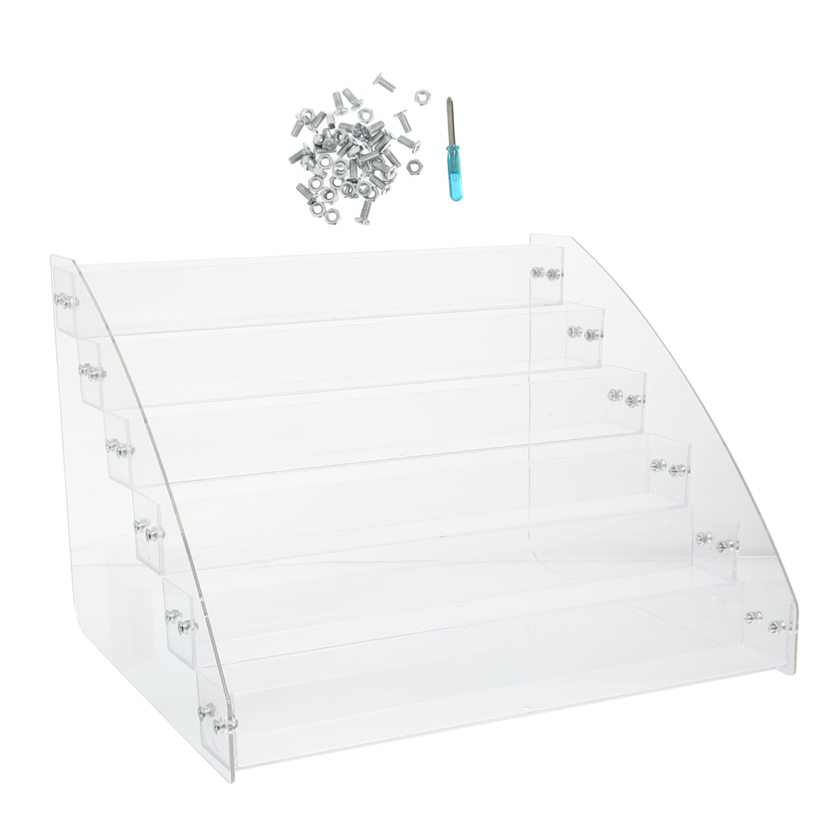 MAGICLULU 1Pezzi Espositore Acrilico Trasparente Strati Per Organizer Rack Stoccaggio Per Cosmetici e Oggetti Per Ufficio e Casa
