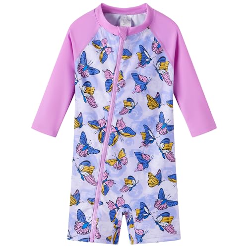 Image of UMELOK Baby Girl One Piece Swimsuit Infant Rash Guard Bathing Suit