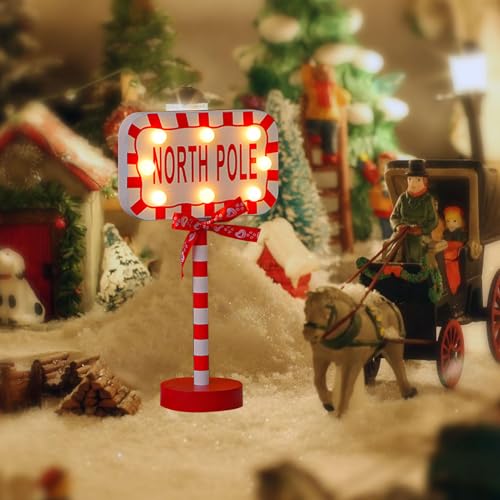 Décorations de Noël du pôle Nord LED de table pour fêtes - 3