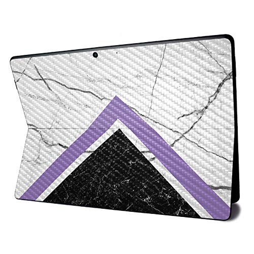 Image of MightySkins Carbon Fiber Skin for Microsoft Surface Pro X - Geometric Marble | Textured Carbon Fiber Finish | Easy to Apply, Remove, and Change Styles | Made in The USA