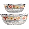 Gibson Elite Hand-Painted Dinnerware Set, 2-Piece Serving Bowls, Luxembourg