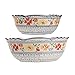 Gibson Elite Hand-Painted Dinnerware Set, 2-Piece Serving Bowls, Luxembourg