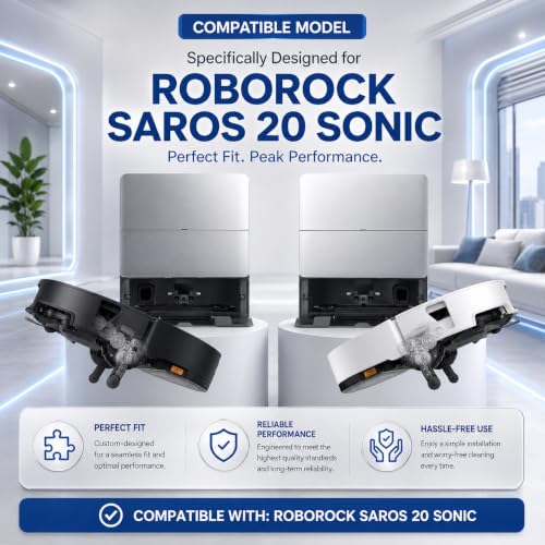 Image of 29 Pack Saros 20 Sonic Accessories Kit | 1 Mop Cleane Brush,2 Set Roller Brush,4 Mop Pads,6 Hepa Filters,6 Side Brush,6 Vacuum Bags,2 Tool【Only Saros 20 Sonic】