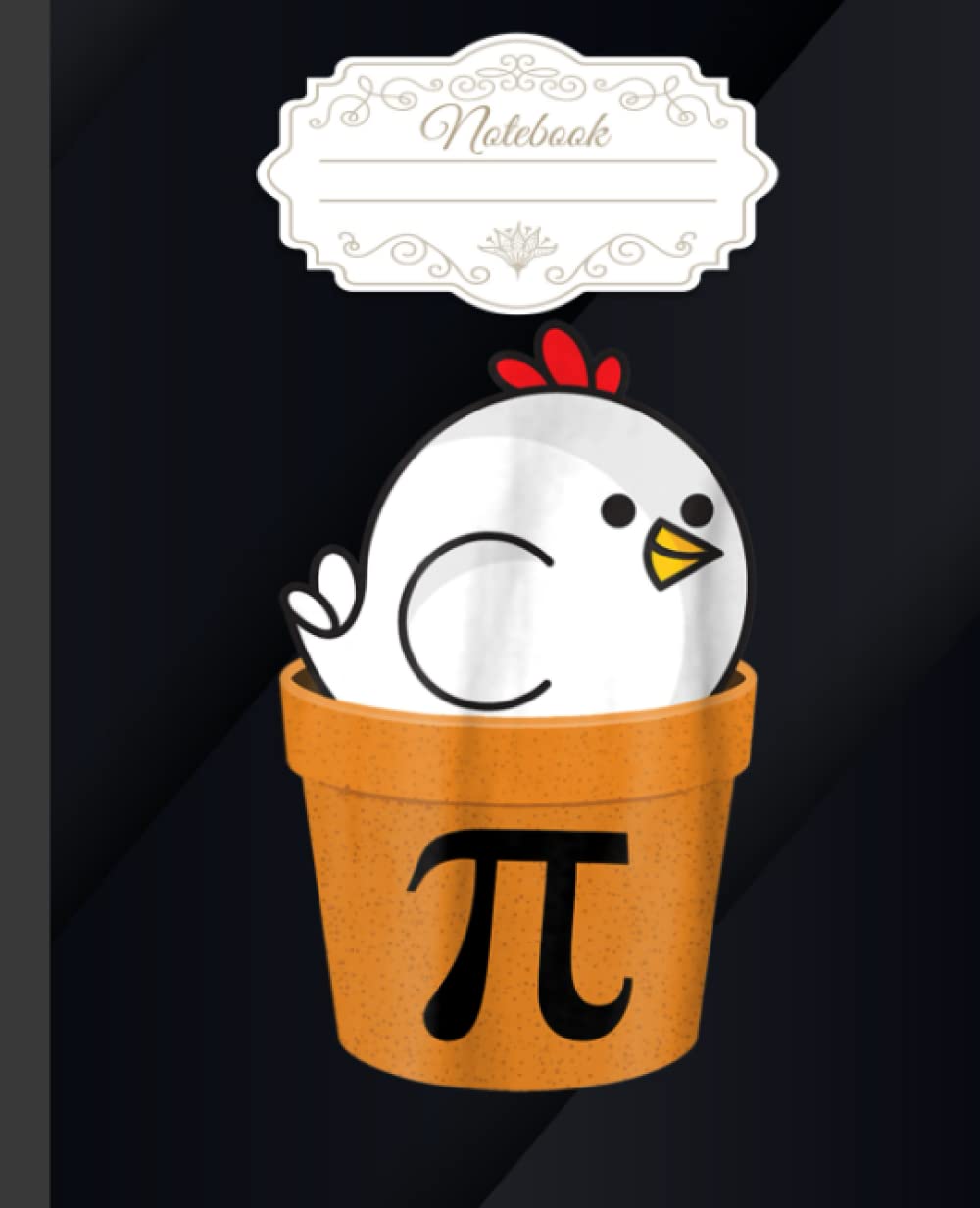 Chicken Pot Pi Funny Math Notebook: Cute Wide Ruled Paper Lined Notebook Journal Chicken for Teens Kids Students Back to School 120 Pages