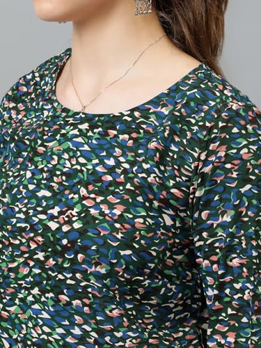 Image of KOTTY Women's Casual Regular Sleeves Printed Multicolor Top