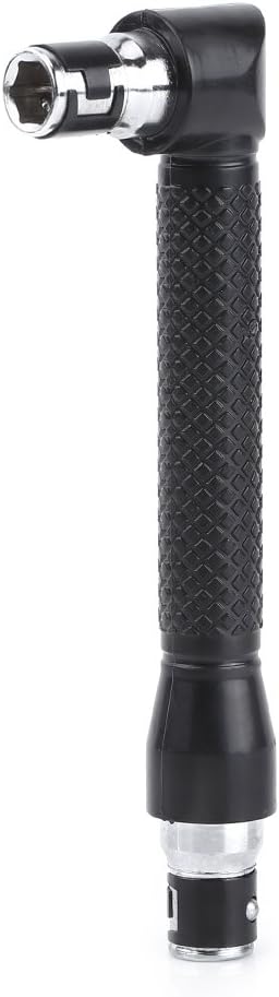 Tyenaza L-Shape 1/4 Inch Hex Socket Wrench Double Head 90 Degree Right Angle Screwdriver Bits Hand Tool (Black)