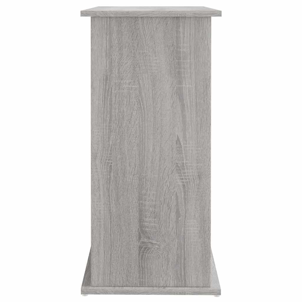Soporte para acuario, color gris, de madera Sonoma, 81 x 36 x 73 cm, armario inferior estable con espacio de almacenamiento y puertas para accesorios de acuario, estantería, muebles, ideal