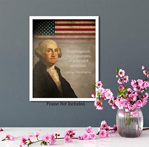 George Washington Historic Quote - Unframed 8X10 Wall Art Print - Great Inspirational Gift - Motivational Print - American Patriotic President #TOP2
