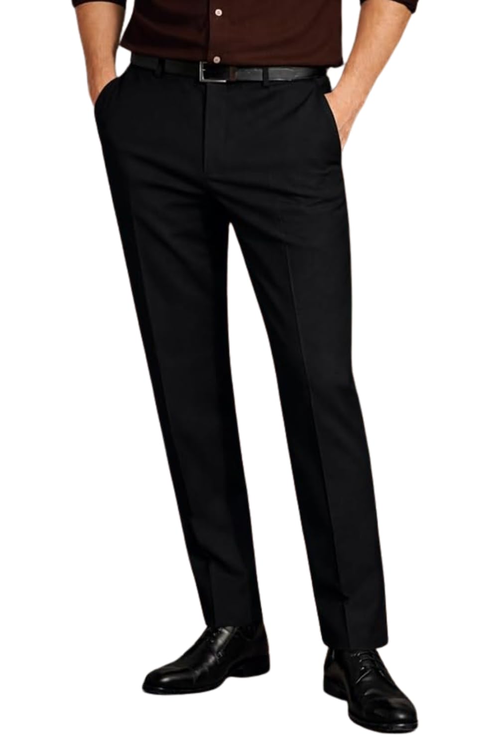 louis philippe Men's Regular Fit Classic & Modern Styling Work Ready Textured Formal Trouser-picture-42