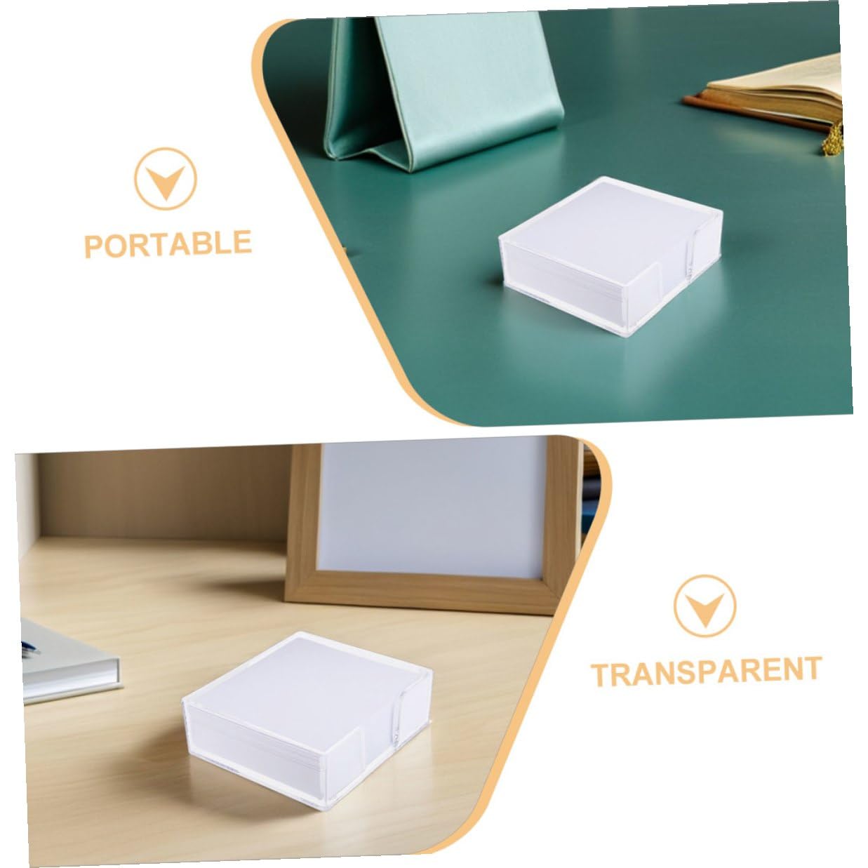 IDEANATEGRATE Square Memo Cube Notepad Set with 1200 Sheets Box Non-sticky Self Stick Paper Notes for Office Desk Accessories and Writing Supplies