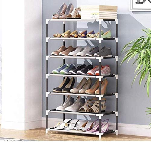 Zapatero de plástico ligero – Zapatero para el hogar con estante de almacenamiento, elegante organizador de zapatos, caja de zapatos versátil para entrada y armario, diseño que ahorra espacio