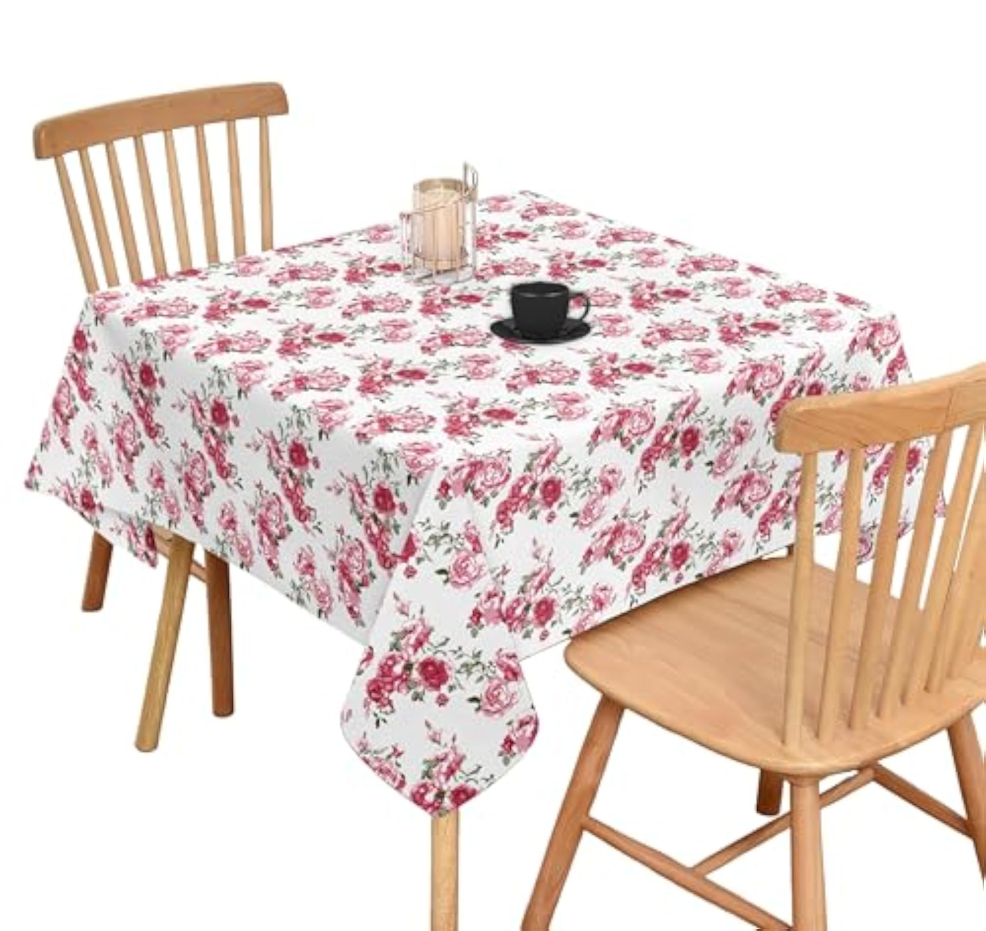 Hometex Cotton Rose Printed Table Cloth 40x40 Inch