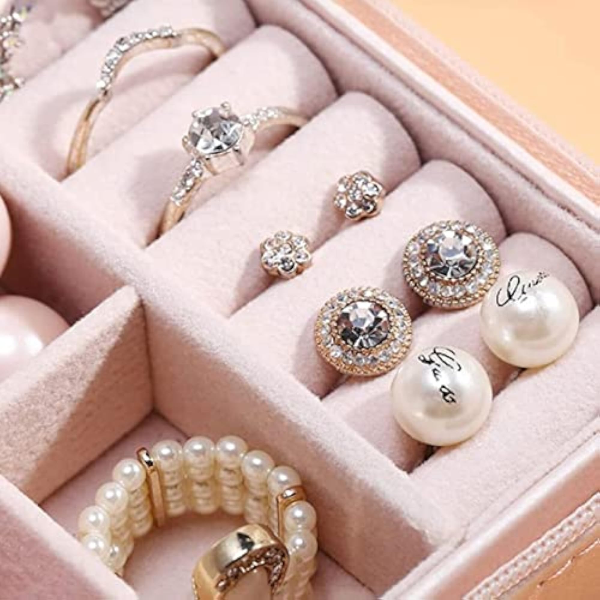 PU Leather Small Jewelry Box, Travel Organizer