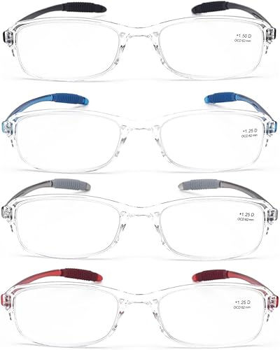 Miniatura 9 de Lentes de lectura con bloqueo de luz azul para computadora (flexibles y ligeros) con protección UV, antifatiga ocular para mujeres y hombres