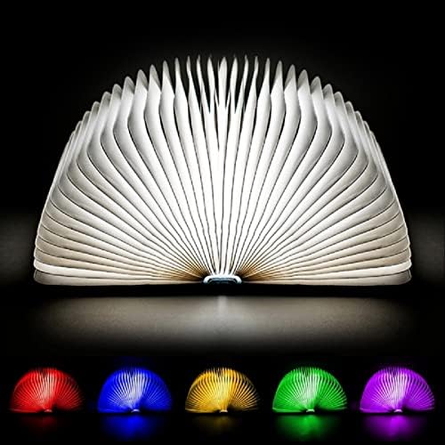 Miniatura 6 de Lámpara plegable para libros Catwalk, luz recargable de madera, lámpara luminiscente inteligente en forma de libro, decoración para el hogar y la