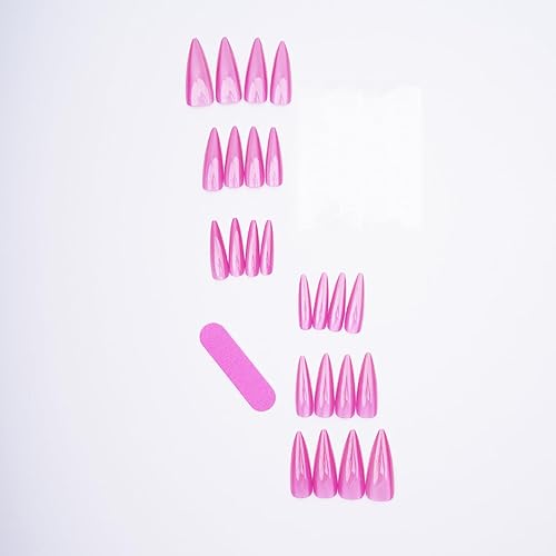 Miniatura 47 de Uñas postizas rojas a presión, uñas postizas medianas de almendra, uñas acrílicas brillantes, uñas postizas de cobertura completa con diseño