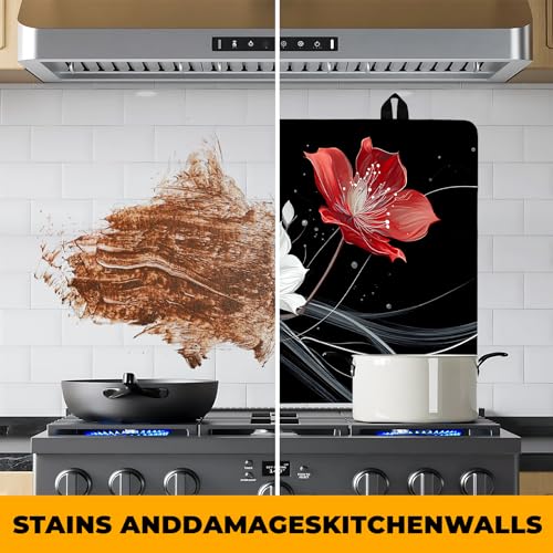 Image of Stove Top Cover for Home Decoration Kitchen Pad Washable Cooktop Covers Countertop Stove Protector Mat for Home Kitchen Cooktops (safflower, 28 inchx20 inch)