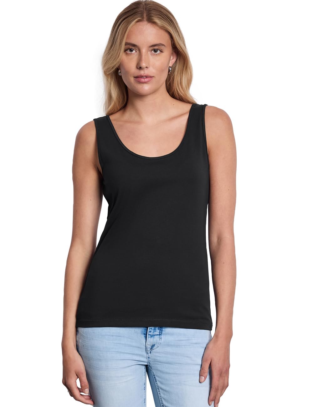 Street One Studio Women's Basic Jersey Top, Black, 12