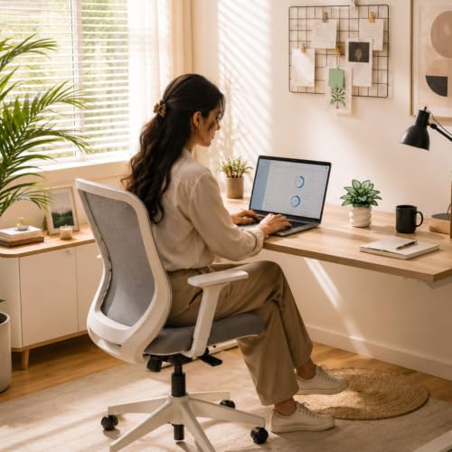 Image of Artificial Fittonia Nerve Plant in White Ceramic Pot, Realistic Faux Potted Desk Plant, Low Maintenance Small Fake Tabletop Greenery for Office, Living Room & Home Decor