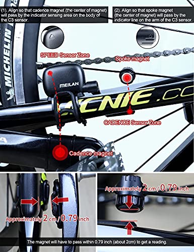 Meilan Oval Gps Bike Computer And C3 Speed And Cedence Sensor #TOP2