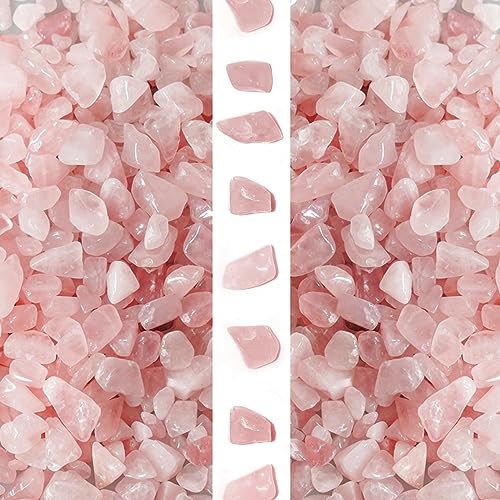 Gemshan 2lb Rose Quartz Chips for Crafts and Decor