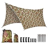 【Compañero impermeable multifuncional para exteriores】 La carpa parasol impermeable de 3 x 3,6 m se puede usar como lona para toldo, refugio para hamacas, carpa simple, sombrilla, etc. Puede ser perfecto para acampar, viajar, hacer picnics, mochileros, eventos deportivos, festivales y la playa.
