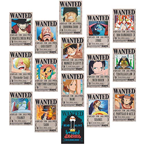 upain Póster de manga de anime de una pieza, 42 x 28,5...