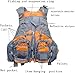 Multifunctional Kayak Life Jackets for Adults - Fishing, Multi Pocket Portable Detachable Clothing with Floating Material Breathable Life-Saving Rock Fishing (Orange)
