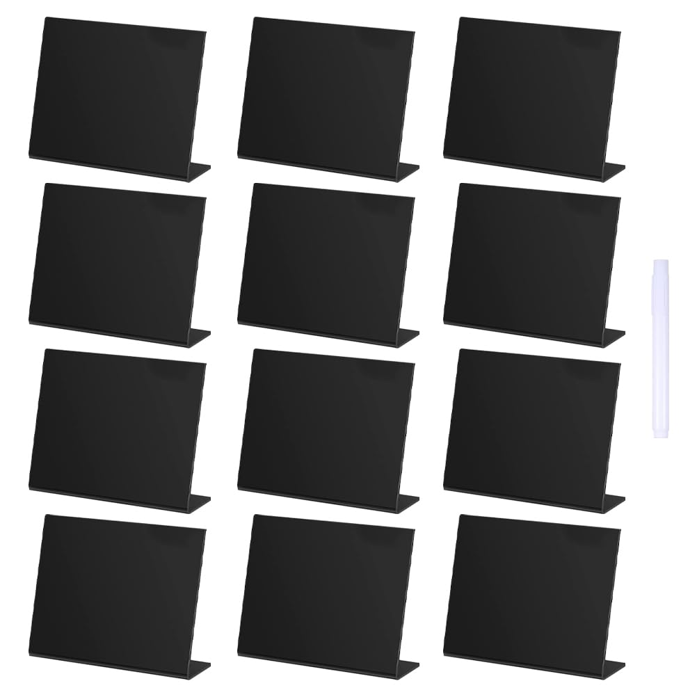 Kleiner Kreidetafel aus Acryl, 1 Satz, Schwarz, Wiederverwendbar