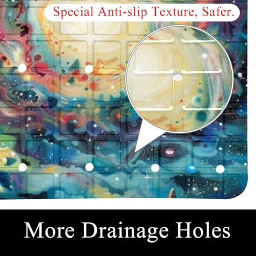 Tapis de bain antidérapant grand format séchage rapide avec ventouses - 3