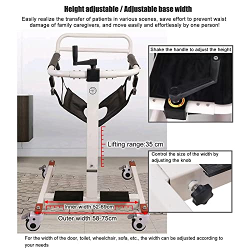 Seveni Wheel Lift Chair Patient Lift Transfer Machine Elderly Transport Chair Handicap Car Assist, Bathroom Wheelchair, Patient Lift For Home, Patient Lift Aid, Toilet Aids For Elderly #TOP3