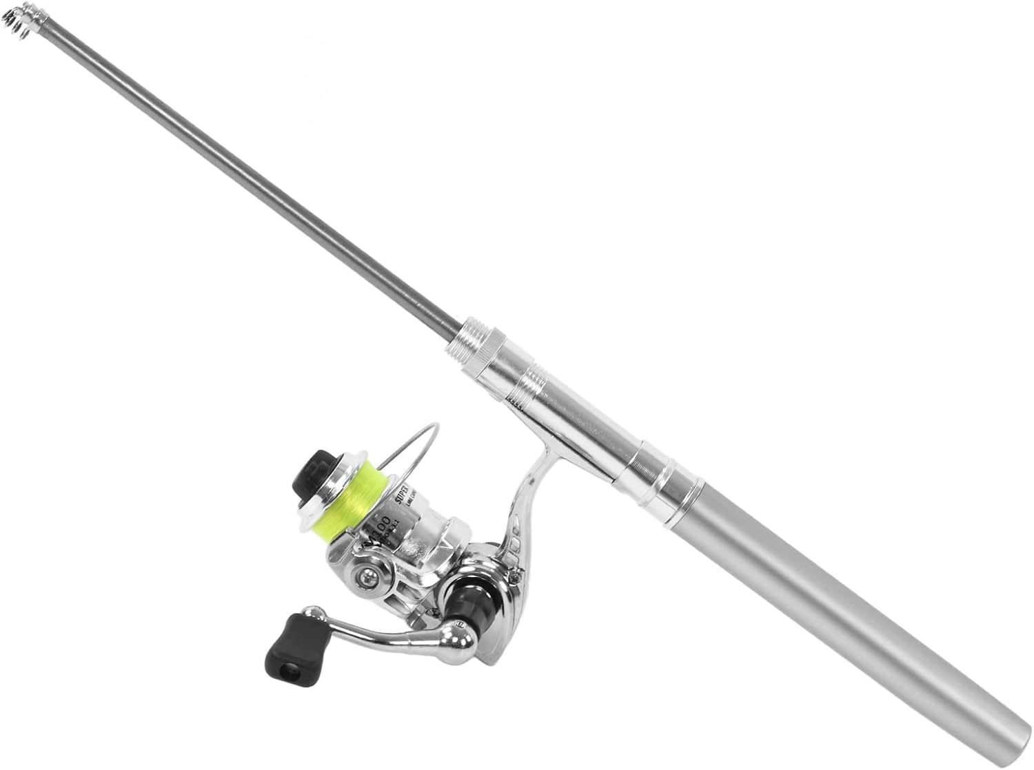 Pocket Fishing Rod and Reel Combo - Mini Pen Pole, Retractable Ultra Light for Sea, Rock, and River Fishing