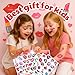 8 Sheets (84PCS) Lip Kiss Temporary Tattoos Stickers Valentines Day Theme Hot Pink Red Birthday Party Decorations Supplies Favors for Kids Girls Women Gifts Prizes Rewards