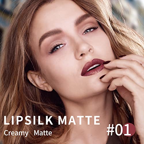 Boobeen Matte Lipstick Pencil Lip Crayon Stick Matte Velvet Lipgloss Creamy Lip Liner Full Coverage High Pigment Waterproof Non-Fade Lipstick For Women, Matte Lip Stain With Smooth Makeup #TOP5