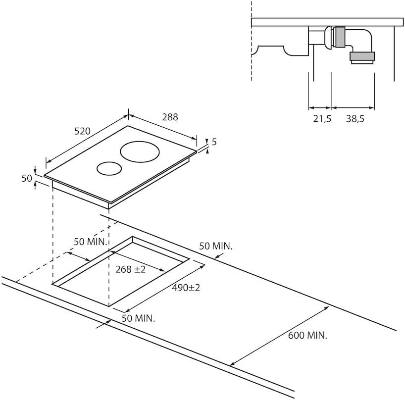 Candy CDH30 Piano Cottura, 2 Fuochi, Vetroceramica, 220-240V, Controllo Touch, Timer Elettrico, 28,8x52x5,5 cm, Nero Candy CDH30 Piano Cottura, 2 Fuochi, Vetroceramica, 220-240V, Controllo Touch, Timer Elettrico, 28,8x52x5,5 cm, Nero