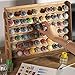 Plydolex Paint Rack Organizer with 60 Holes Suitable for Citadel Paints - Wall-mounted Wooden Paint Storage Rack for Miniature Paint Set - Craft Paint Holder Rack 16x5.2x12.6 inch