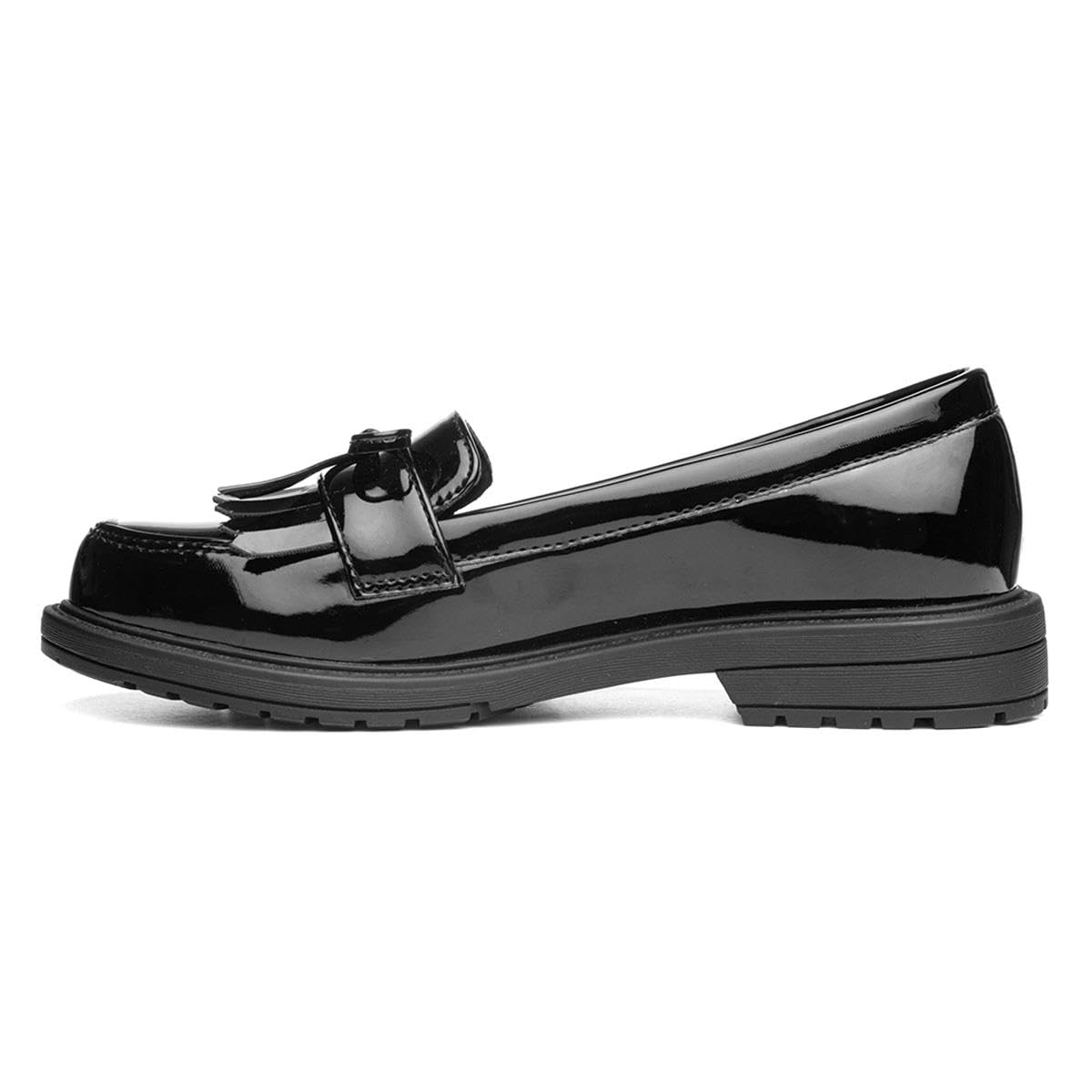 Lilley Girls Black Patent Bow Loafer Shoe — view 4