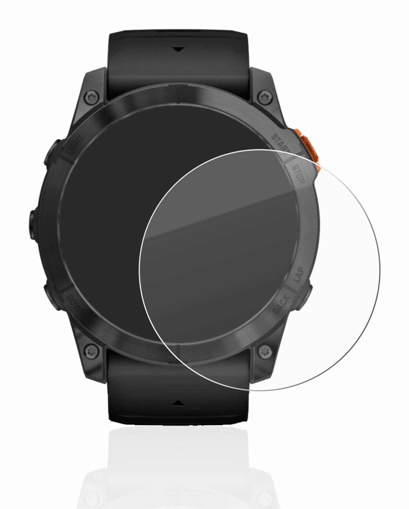 Brotect Pellicola In Vetro Ibrido AirGlass Per Garmin Fenix 7X (51 Mm) – Durezza 9H, Anti-impronta, Trasparente – Made In Germany - 3