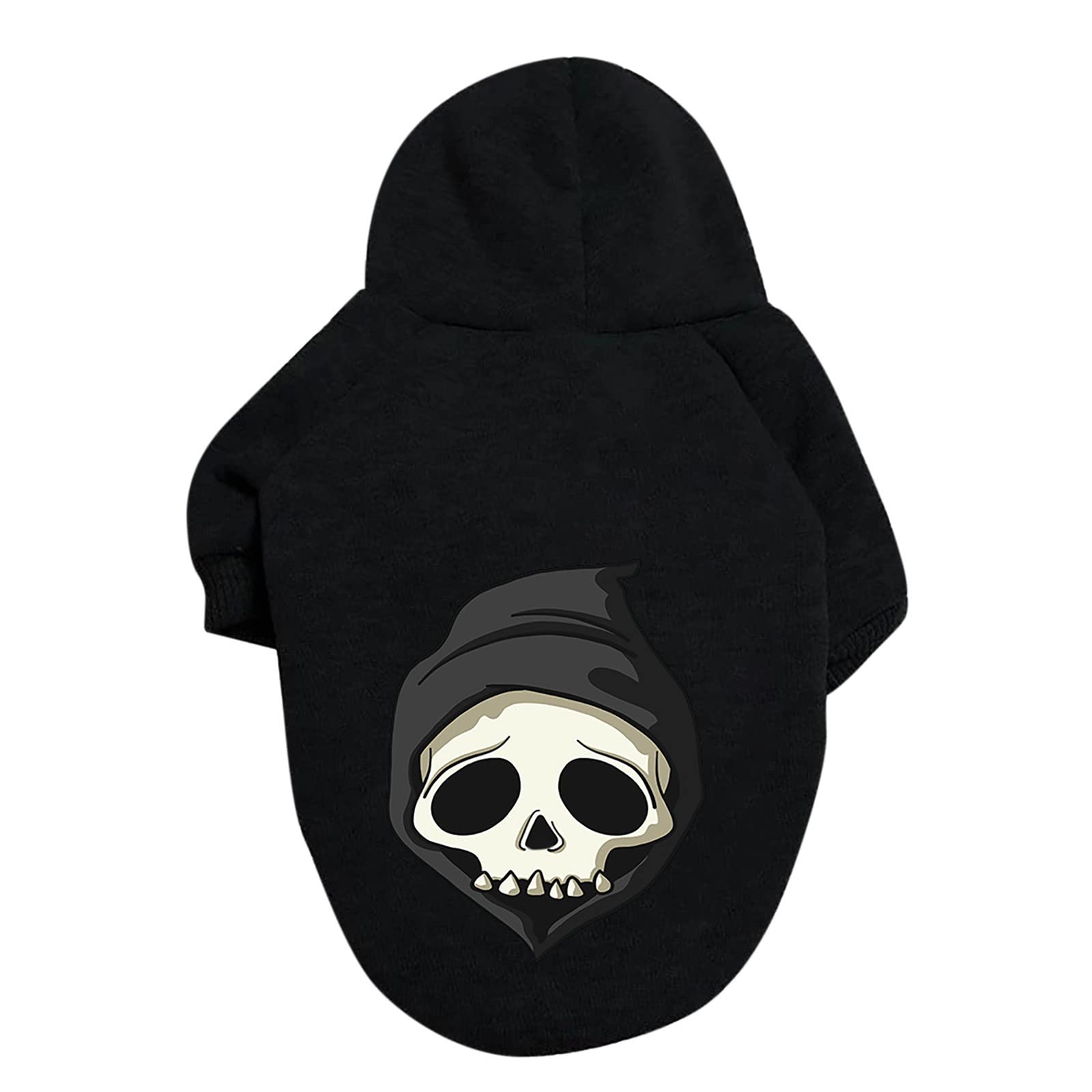 Generisch Halloween Dog Jumper Pet Warm Knitwear Comfortable Soft Stretchy Easy Care Scary Cute Festive Winter Fashion (Black, 4XL)