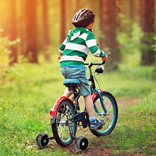 Image of Bike Training Wheels, Pair of Heavy Duty Rear with Stabilizers Mounted Kit for Kids Boy Girls Bikes of Single Speed Bicycle with 12 14 16 18 20 Inch