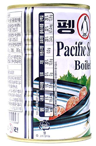ROM AMERICA Boiled Mackerel Pike In Water, 14 OZ [Pack of 4 Cans] 꽁치