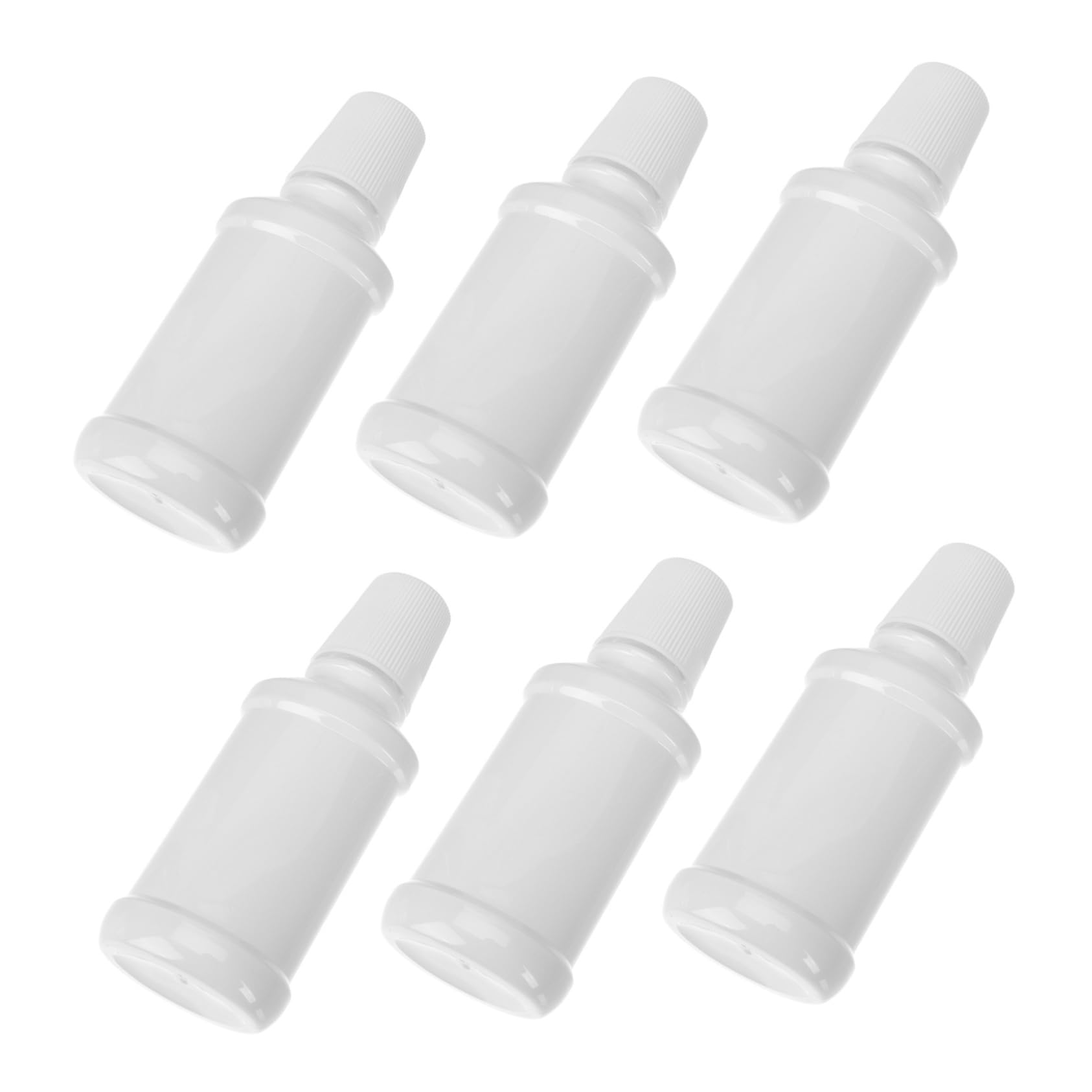 BIUDECO 6 Pack Portable Mouthwash Bottles 200ml Refillable Travel Containers Pet Plastic Oral Cleaner Compact Sub Bottles