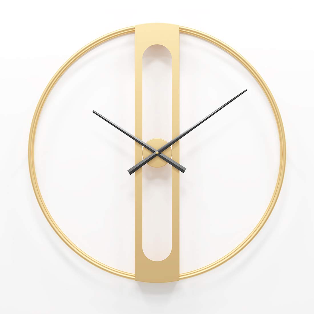 Orologio da Parete Semplice, Grandi Oro Silenzioso Orologio da Muro 50cm Industriale Moderno Orologio da Parete in Ferro, per Soggiorno, Cucina, Ufficio