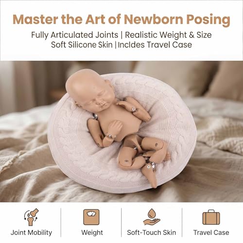 Muñeco bebe realista articulado 50 cm silicona miniatura 3