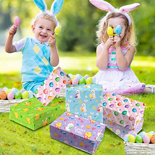 12 Blätt Geschenkpapier Ostern Geschenkpapier Geburtstag,4 Stile Ostergeschenkpapier Blatt für Kinder Urlaub Geburtstag Gift Wrapping Paper,50 x 68 cm