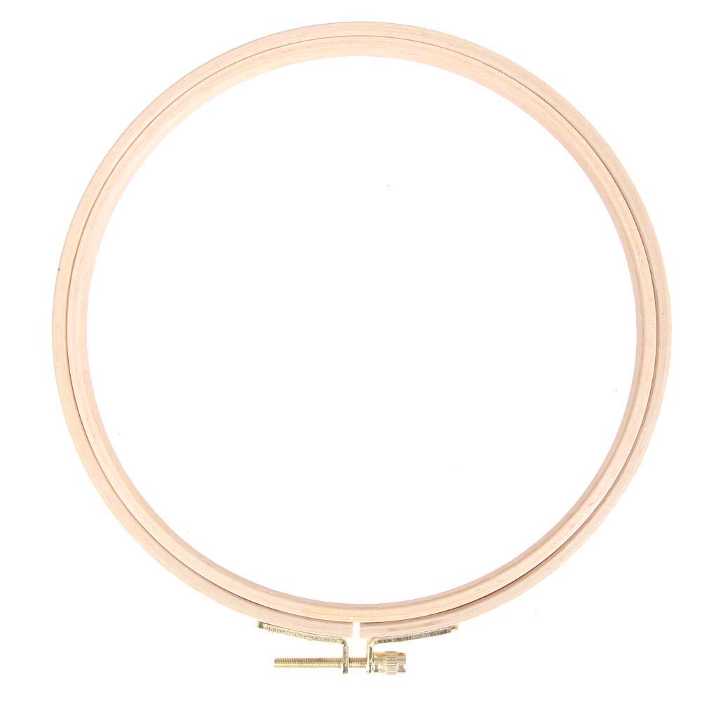 Vonluxeshop Embroidery Hoops Wooden Circle Cross Stitch Hoop Ring For Art Craft Handy Sewing, 5 Sizes (24Cm)