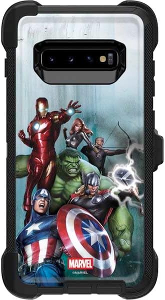 Skinit Decal Phone Skin Compatible with OtterBox Defender Galaxy S10 - Officially Licensed Marvel Avengers Attack Design